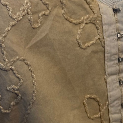 Handmade top bustier cotton with elastane, new, mustard khaki