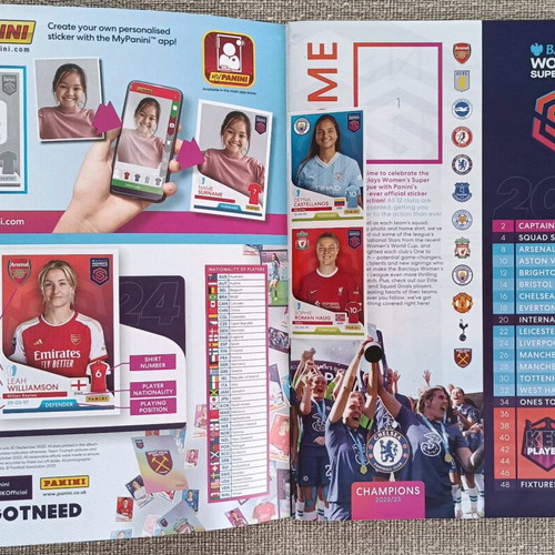 Panini Barclays Women’s Super League 2024 album new