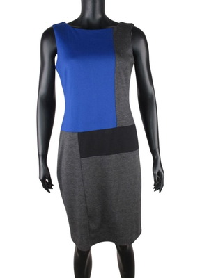 Frank Lyman Design dress size M sleeveless gray blue like new