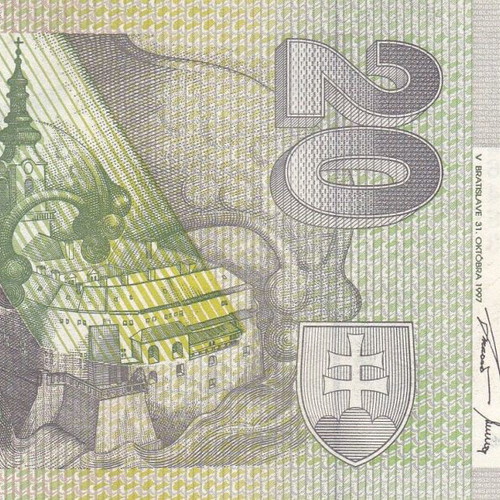 Slovakia banknote used