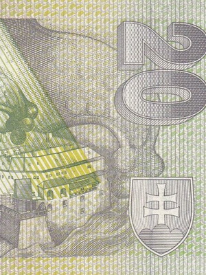 Slovakia banknote used