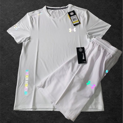 Under Armour T-shirt and Shorts Reflective Set white, brand new