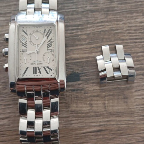 Longines silver watch like new