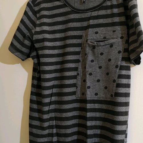Summer striped blouse medium like new, silver unisex