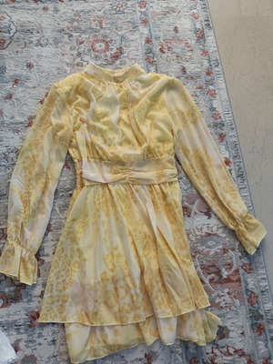Dress2unDress yellow leopard dress with lining and white boho dress gift