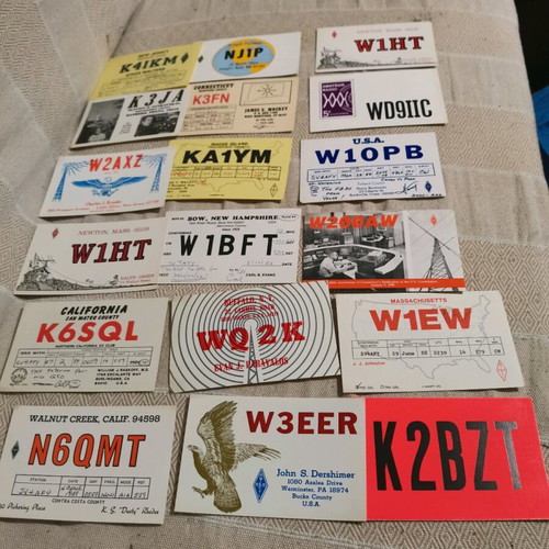 Vintage amateur radio QSL cards used