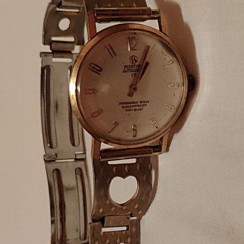 Mortima vintage mechanical wristwatch 17 jewels, gold case