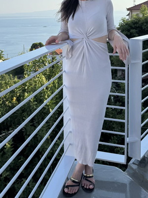 Zara summer dress used, size S, sand color