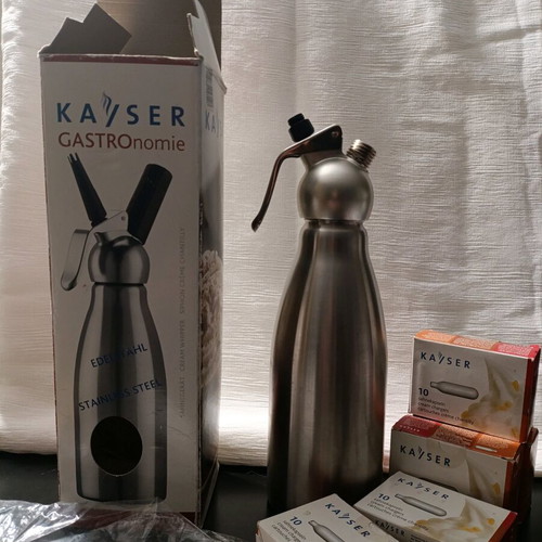 Kayser 1L Pastry Siphon with 80 Capsules new