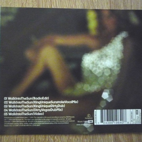 Walk Into The Sun Dirty Vegas CD used, electronic