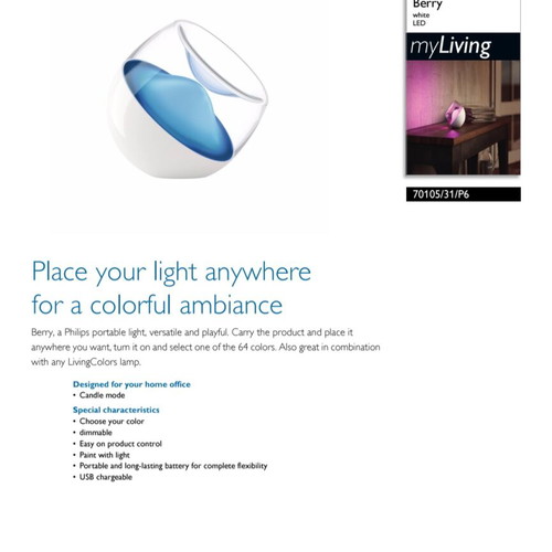 Philips Berry Διακοσμητικό Φωτιστικό LED Καινούργιο