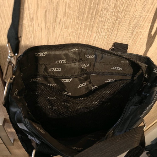 Polo Shoulder Bag Like New Black White