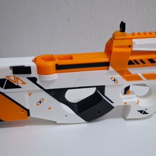3D Printed Prop Gun P90 Asiimov New from Counter Strike 2