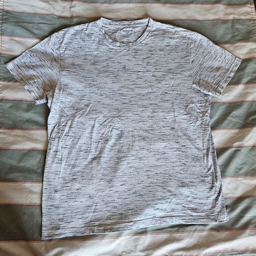 Dressmann Space Dye T-shirt XL/L, melange white/grey/black