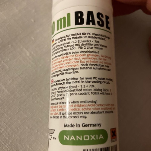 Nanoxia Coolforce No.1 Pro Base 100 ml Water Cooling Liquid New