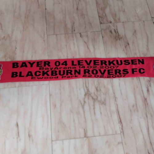 Blackburn Rovers - Bayer Leverkusen scarf like new, collectible