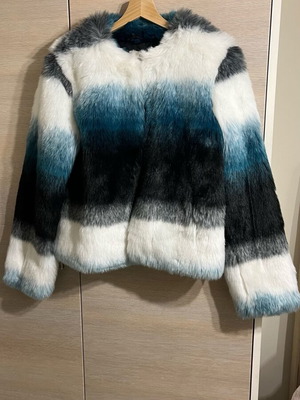 Gaudi women's synthetic fur blue like new