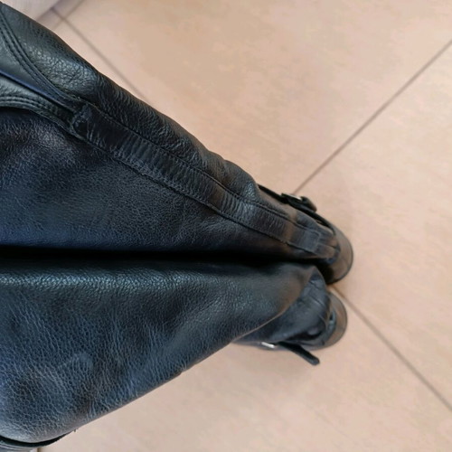 Black tall boots used with soft leather, size 38