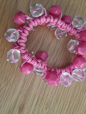 Women's elastic bracelet pink slightly used