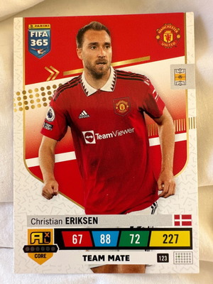 Christian Eriksen FIFA Panini #123 μεταχειρισμένη κάρτα teammate
