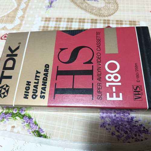 TDK E-180 video cassette new sealed blank for recording