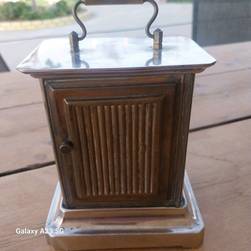 Musical Travel Clock used, analog, tabletop, 1900s 1910s