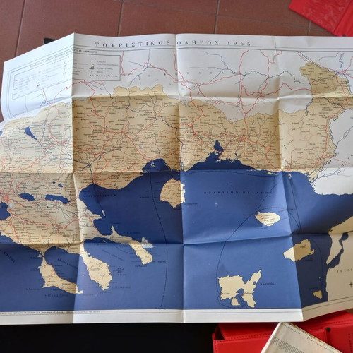 Tourist guide for Greece used, 1965 collectible edition in 2 cases