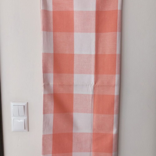 Gingham Tablecloth salmon/peach 147x170 cm like new