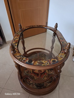 Italian bar cart vintage, used with zodiac and solar system design