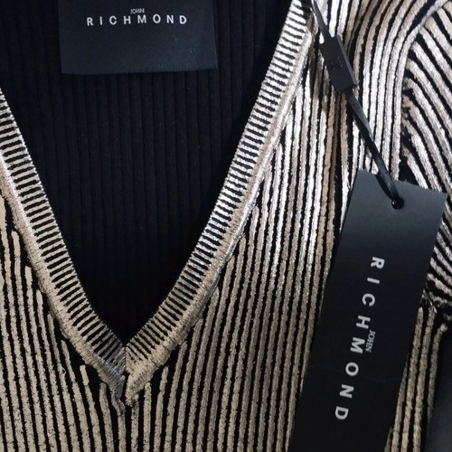 Richmond dress new, metallic with black, stretchy, size L