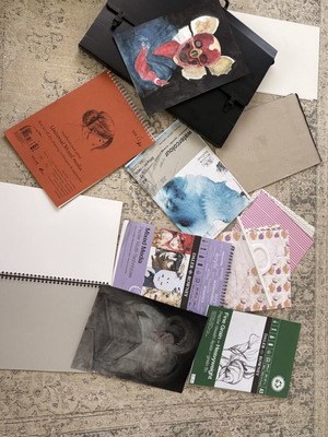 Premium Artist Starter Kit με θήκη Tinta Portfolio και μπλοκ ζωγραφικής mixed media μεταχειρισμένο