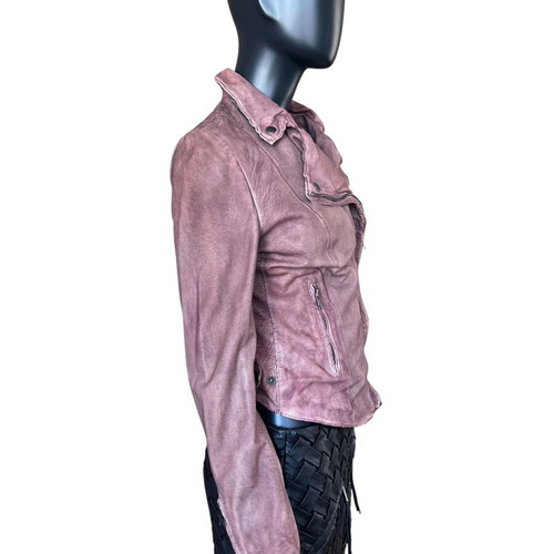 Muubbaa leather jacket new, burgundy, size S