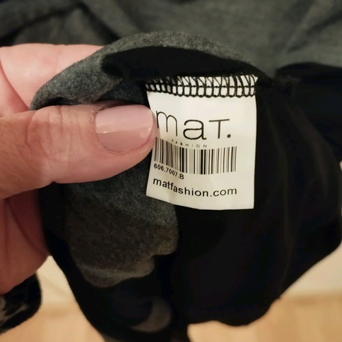Mat dress black and grey elastic with draping, like new
