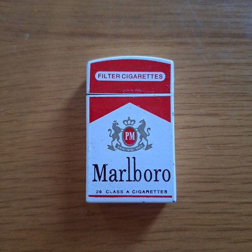 Marlboro Collectible Metal Gas Lighter Used