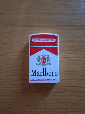 Marlboro Collectible Metal Gas Lighter Used