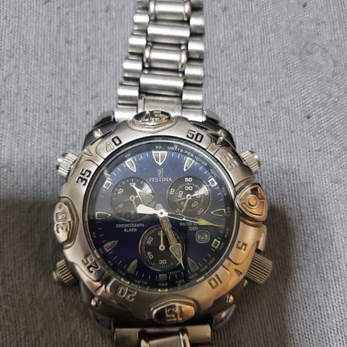 Festina watch used without winder, blue