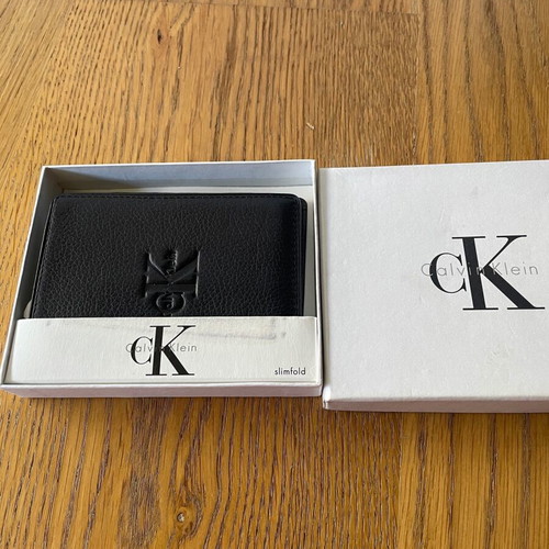 Calvin Klein wallet new black leather