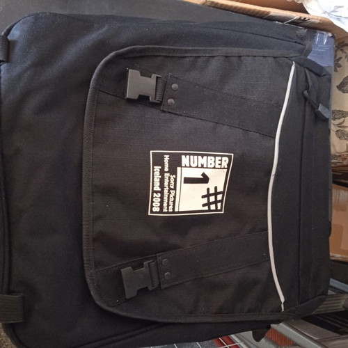 Djing laptop bag used, black and white