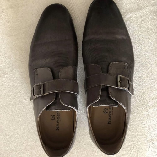 Napoleone Italian shoes grey-brown like new, leather, size 43