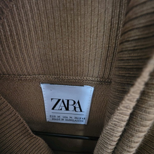 Zara men's turtleneck sweater brown like new, size L