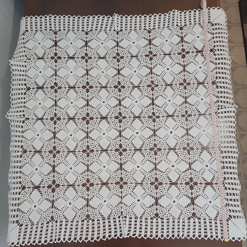 Handmade Crochet Tablecloth 82x82 cm, Vintage Family Heirloom