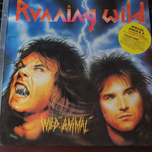 Running Wild Wild Animal 12" First Press 1989 like new, metal