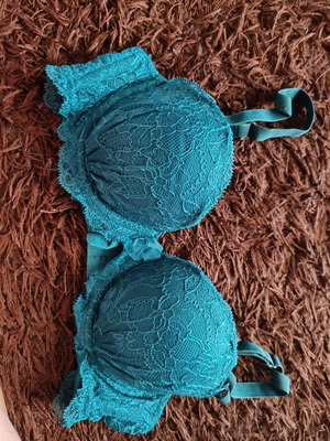 Σουτιέν με δαντέλα καινούργιο, τιρκουάζ, 75Β