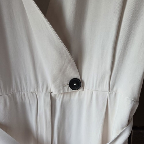 Massimo Dutti jumpsuit used, viscose, white, size L