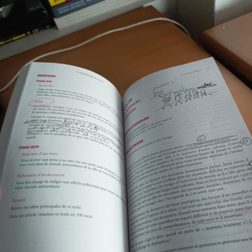 Le français par les textes B1-B2 used language learning book