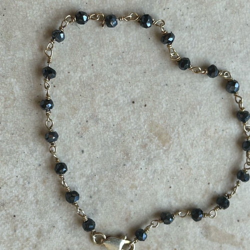 Spirito Rosa bracelet with anthracite beads like new