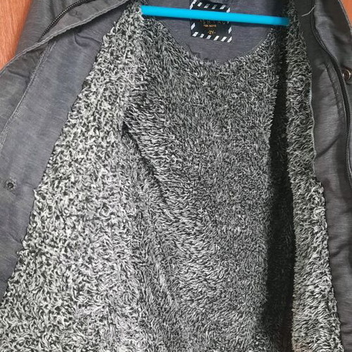 Boys' fur-lined jacket used, warm, sizes 2 to 4 years, gray