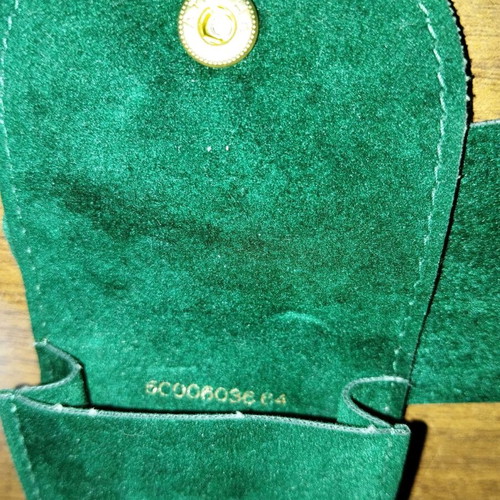 Rolex watch case like new, green velvet with gold logo