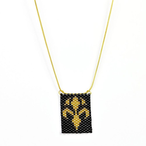 Golden Iris necklace and bracelet custom made, black and gold