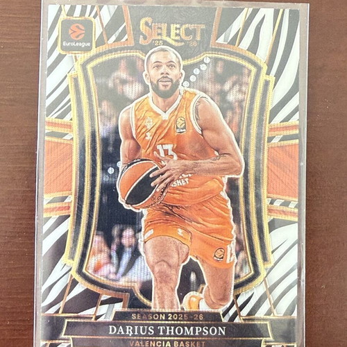 Zebra Darius Thompson SSP Select EuroLeague 25-26 card like new